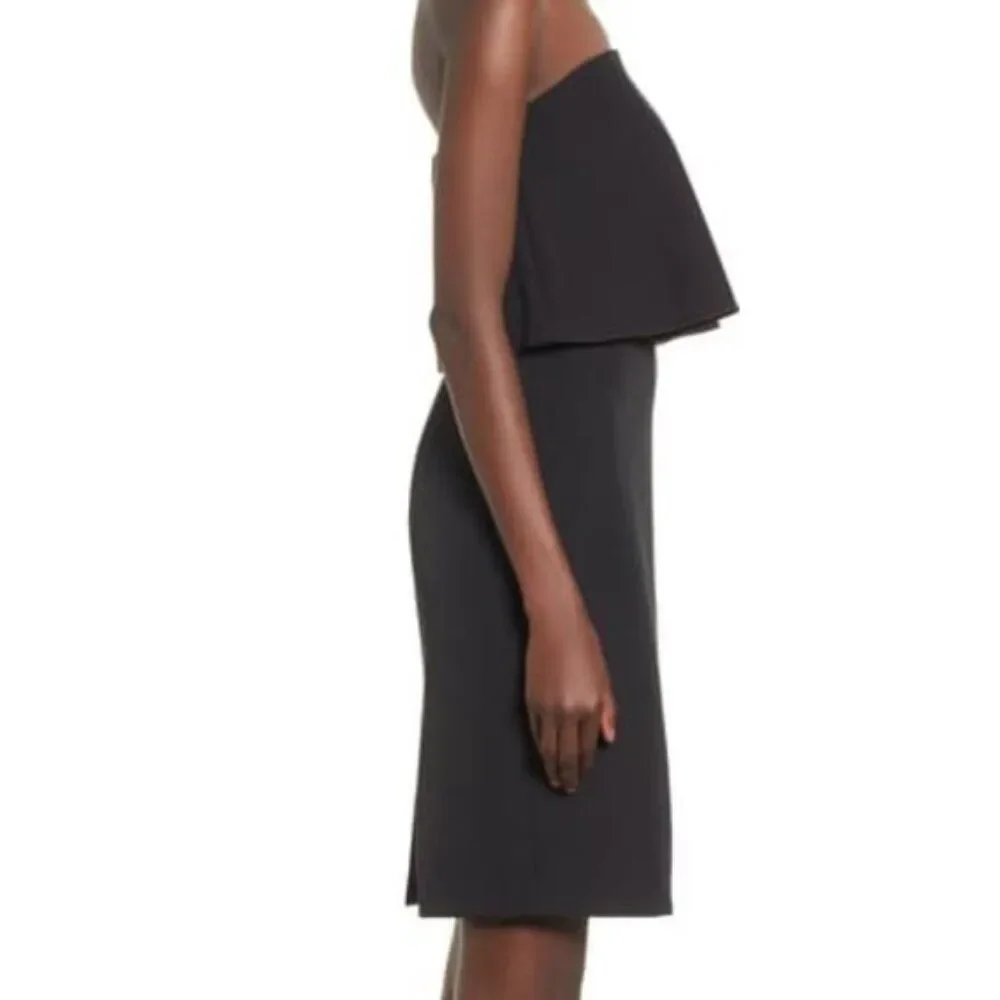 Black Strapless Cocktail Dress by With Popover Bodice Socialite Size M - Picture 4 of 11